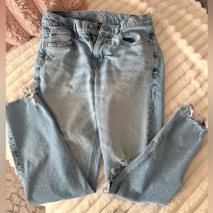 Mid Rise Distressed Womens Jeans
